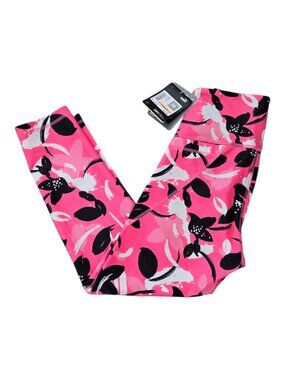 PUMA LEGGINGS Pink Floral 3/4 Leg Size Small NEW WITH TAGS
